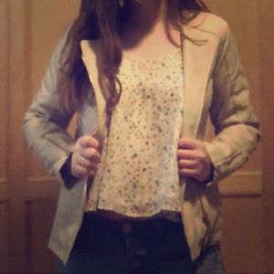 Light Beige Leather Jacket